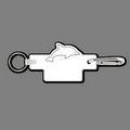 Key Clip W/ Key Ring & Dolphin (Outline) Key Tag